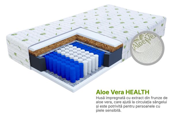 Saltea cu arcuri Hunt 80x200 cu cocos