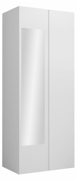 Dulap Pinis I, Alb, 186x74x44cm, 54 kg, Uși dulap: Cu balamale, Numărul de rafturi: 4, Numărul de rafturi: 4