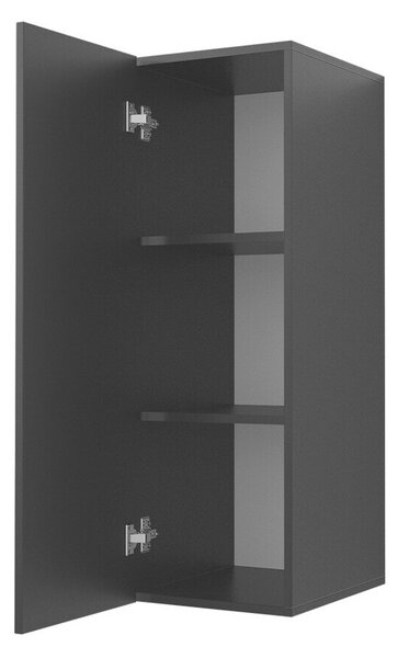Dulap de perete Anulio, Negru, MDF, PAL laminat, 100x34x40cm, 18 kg