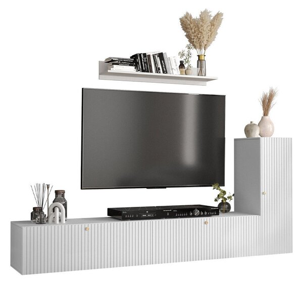 Set de living Anulio III, Alb, MDF, PAL laminat, 39.5 kg