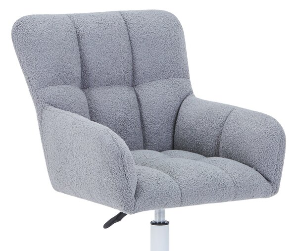 Fotoliu rotativ Givole, Pako World, Textil, Gri, 55x50x76-86 cm