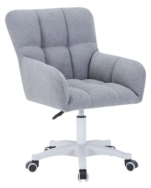 Fotoliu rotativ Givole, Pako World, Textil, Gri, 55x50x76-86 cm