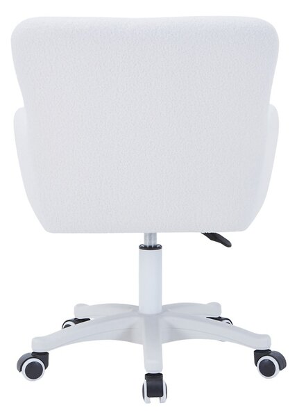 Fotoliu rotativ Givole, Pako World, Textil, Alb, 55x50x76-86 cm