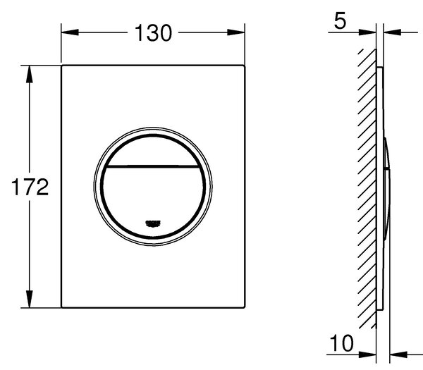 Grohe Nova Cosmopolitan S buton de spălare pentru WC Cool Sunrise 37601GL0