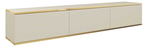 Comodă TV Princal, Auriu, Crem, PAL laminat, 30x175x32cm, 23 kg