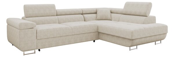 Colțar Comfivo Vinetum, Funcția de dormit, Spațiu de depozitare, 274x203x70cm, 141 kg, Picioare: Plastic, Metal