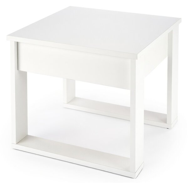 Măsuță de cafea Houston 1401, Alb, PAL laminat, 52x60x60cm, 15 kg