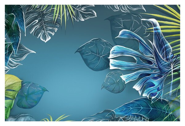 Tablou - Frunzele plantelor tropicale (90x60 cm)