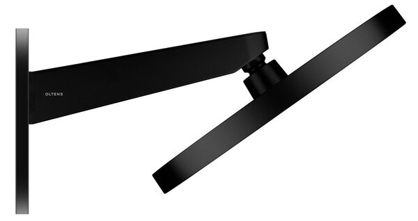 Oltens Vann cap de duș 26x26 cm rotund negru mat 37007300