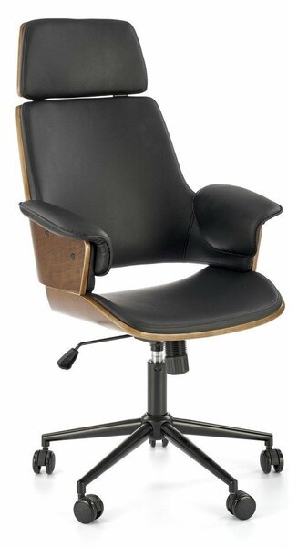 Scaun de birou Houston 1445, Nuc, Negru, 112x65x65cm, 17.4 kg