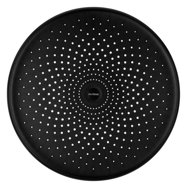Oltens Vann cap de duș 26x26 cm rotund negru mat 37007300