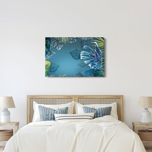 Tablou - Frunzele plantelor tropicale (90x60 cm)