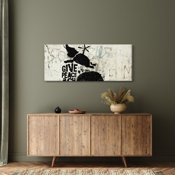 Tablou - Elefant deasupra solului (120x50 cm)