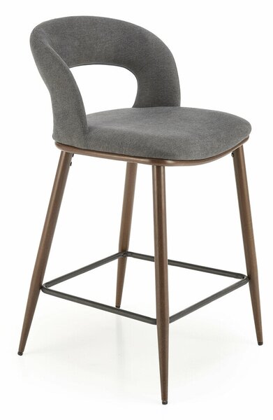 Scaun de bar Houston 1932, Nuc, Gri, 92x49x52cm, 9 kg