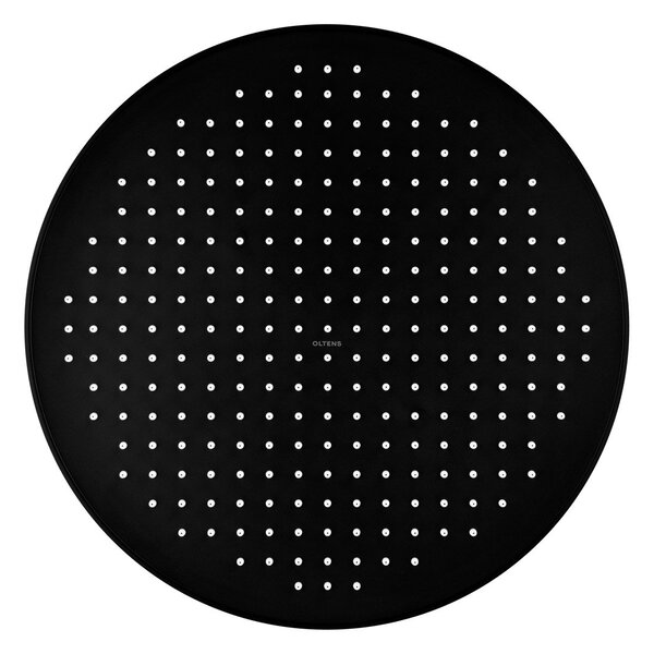 Oltens Regna cap de duș 32x32 cm rotund negru mat 37009300