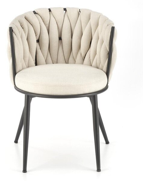 Scaun Houston 1508, Bej, Negru, 79x57x60cm, 14 kg
