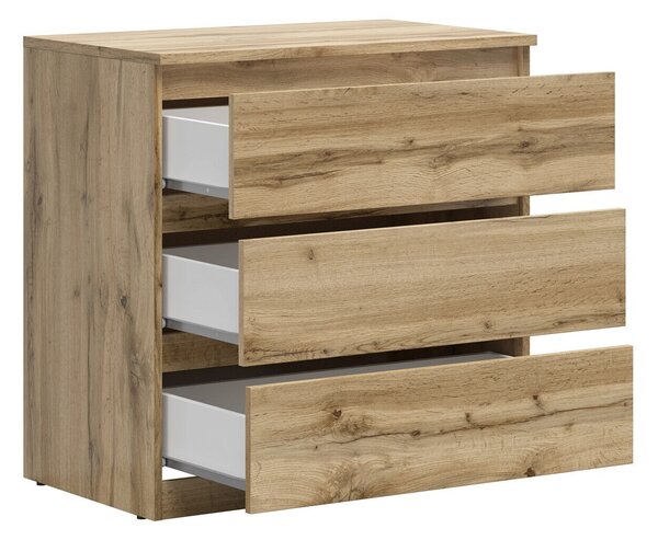 Comodă Livevaro 114, Stejar Wotan, PAL laminat, 76x75x45cm, 25.9 kg