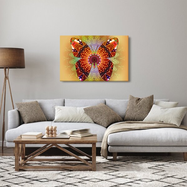 Tablou - Fluture etno (90x60 cm)