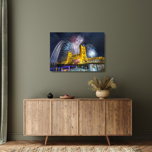 Tablou pe sticlă - Noaptea de Revelion (70x50 cm)