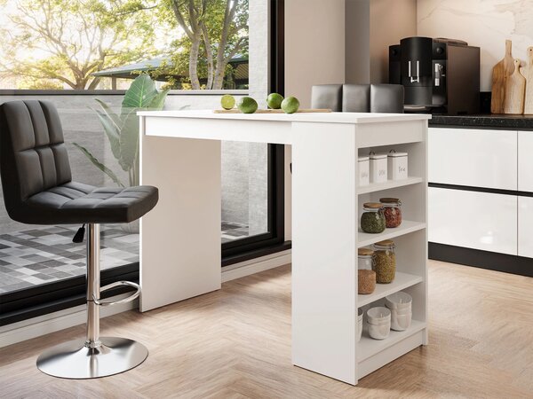 Masă de bar Comfivo Cedrus, Alb, 102x50x115cm, 29 kg