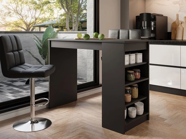 Masă de bar Comfivo Cedrus, Negru, 102x50x115cm, 29 kg
