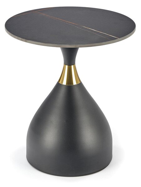 Măsuță de cafea Houston 1574, Negru, Marmură neagră, Auriu, Metal, 57cm, 13.2 kg