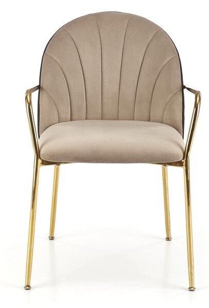 Scaun Houston 1565, Auriu, Bej, Negru, 80x53x57cm, 8.1 kg