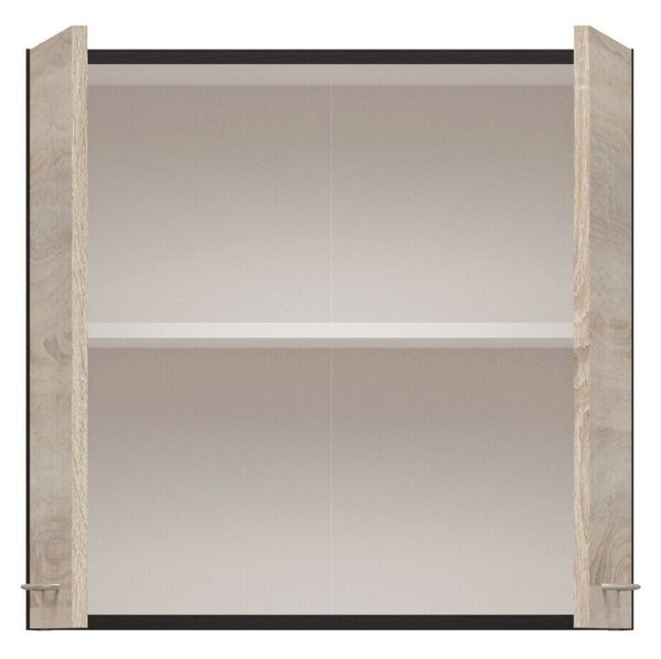 Dulap de perete modular Juno 114, Wenge, Stejar Sonoma, PAL laminat, 57x60x31cm, 13 kg
