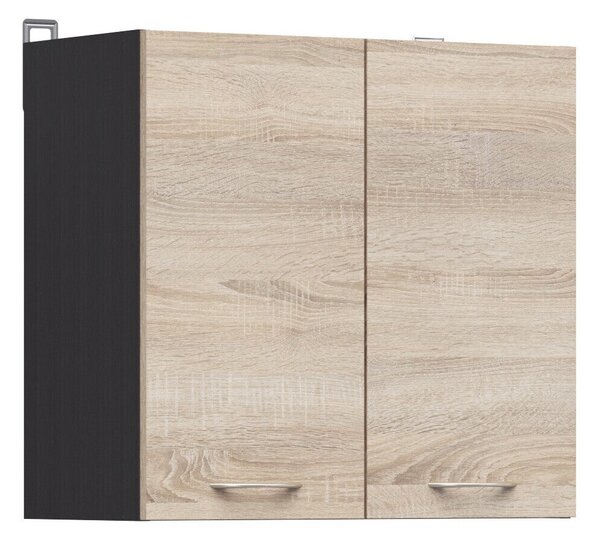 Dulap de perete modular Juno 111, Stejar Sonoma, Wenge, PAL laminat, 57x80x31cm, 15.9 kg