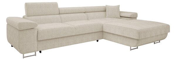 Colțar Comfivo Vinetum II, Funcția de dormit, Spațiu de depozitare, 280x170x70cm, 140 kg, Picioare: Metal, Plastic