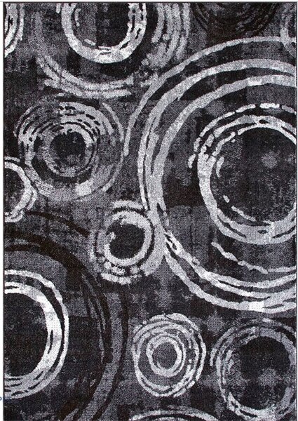 Covor Sufragerie Dormitor, Model Mira 24010 196, Dreptunghiular, Gri Inchis 80x150