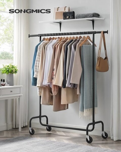 Cuier stander Negru Songmics 150x45x162.8 cm