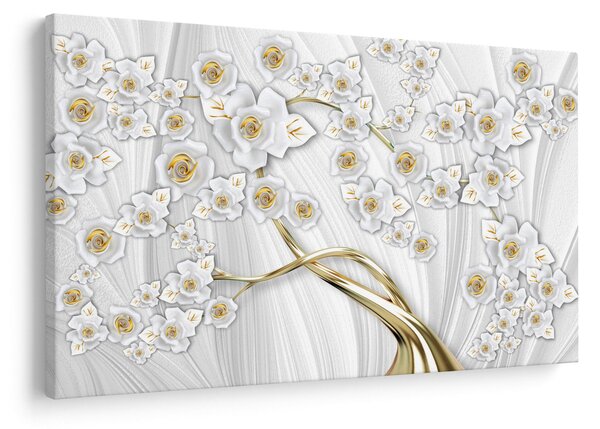 Tablou - Copac cu decor auriu (90x60 cm)