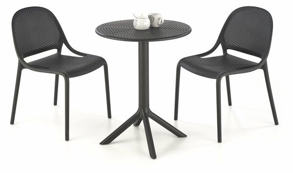 Masă de exterior Houston 1635, Negru, Plastic, 72cm, 6 kg