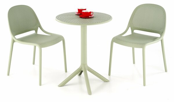 Masă de exterior Houston 1635, Mentă deschis, Plastic, 72cm, 6 kg