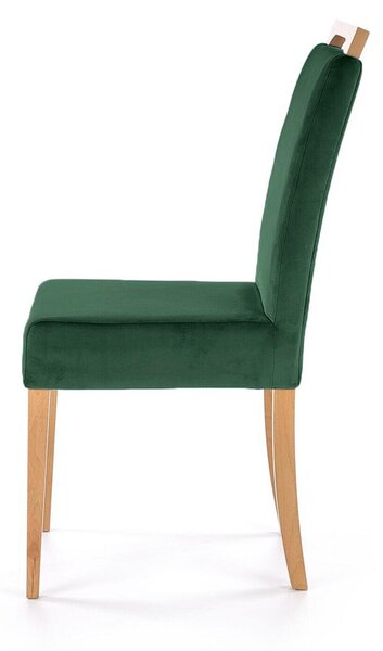Scaun Houston 1055, Stejar Honey, Verde închis, 97x42x58cm, 6.5 kg, Mobilier deja asamblat, Lemn: Fag