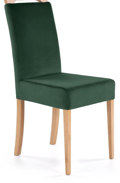 Scaun Houston 1055, Stejar Honey, Verde închis, 97x42x58cm, 6.5 kg, Mobilier deja asamblat, Lemn: Fag