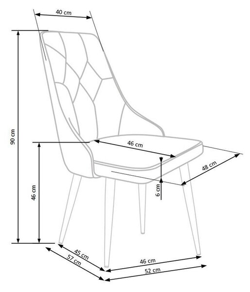 Scaun Houston 873, Albastru inchis, 90x52x57cm, 9 kg