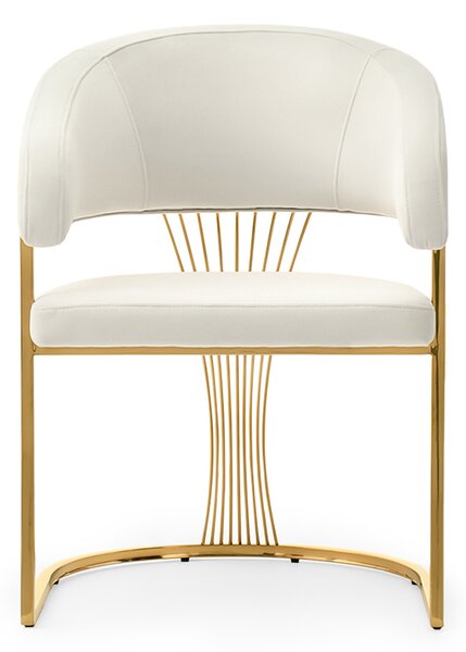 Scaun sufragerie Silenciocu (crem + auriu). Promo -13%. 1136638