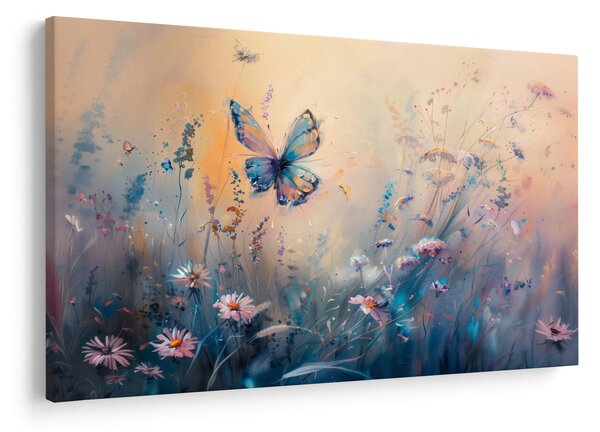 Tablou - Pajiște cu Fluture II (90x60 cm)