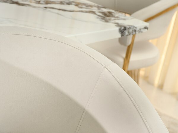 Scaun sufragerie Silenciocu (crem + auriu). Promo -13%. 1136638