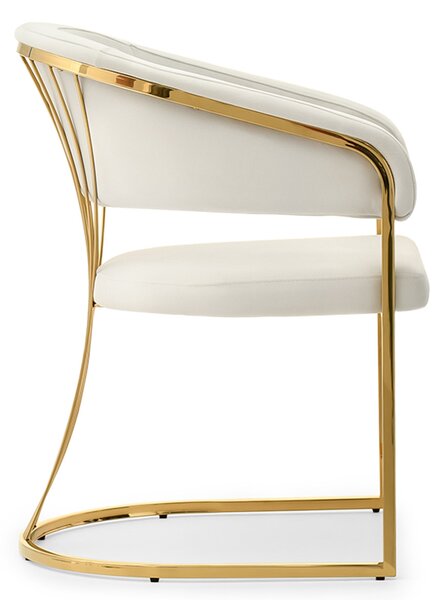 Scaun sufragerie Silenciocu (crem + auriu). Promo -13%. 1136638