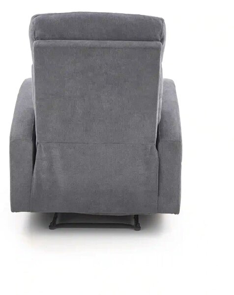 Fotoliu de living rabatabil OSLO 1S, gri/negru, stofa/metal, 75x95/158