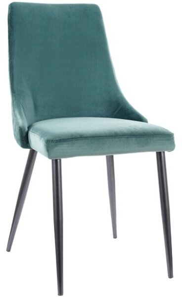 Scaun tapitat PIANO B, verde, 44x45x92