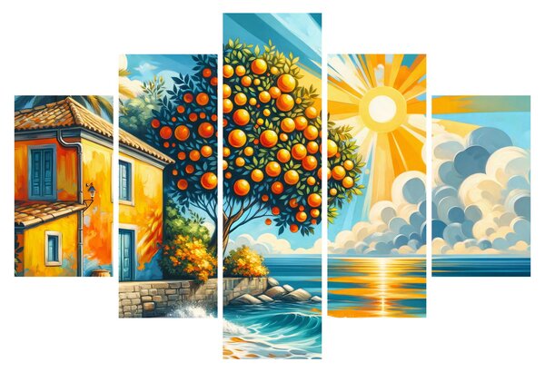 Tablou - Casă cu portocale I. (150x105 cm)