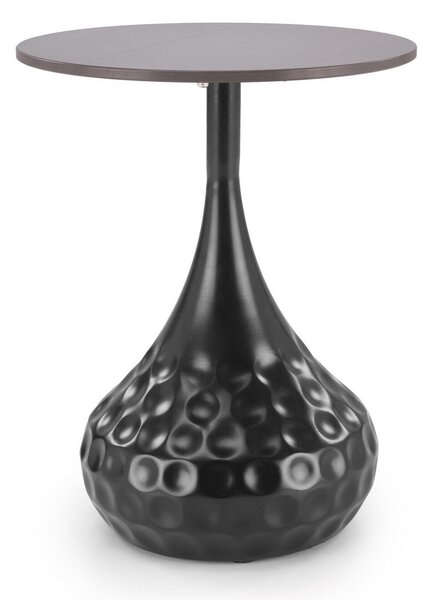 Măsuță laterală Houston 1807, Marmură neagră, Negru, Metal, 52cm, 8 kg