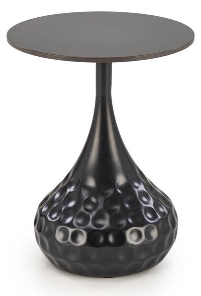 Măsuță laterală Houston 1807, Marmură neagră, Negru, Metal, 52cm, 8 kg