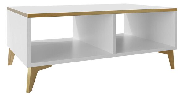 Măsuță de cafea Comfivo Arbutus, Alb, Auriu, Plastic, 40x50x100cm, 17.5 kg