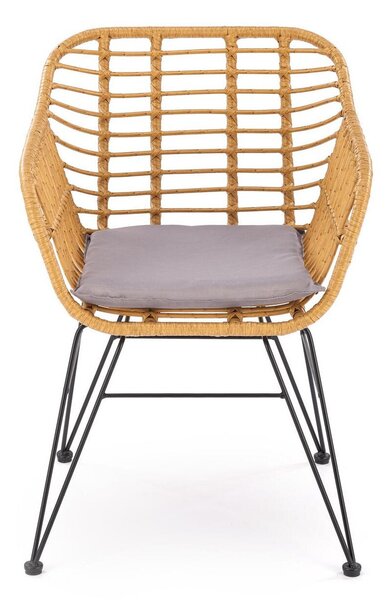 Scaun Houston 1853, Negru, Maro deschis, Gri, 77x55x58cm, 5.8 kg