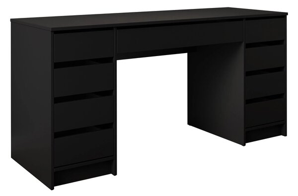 Birou Comfivo Terros II, Negru, PAL laminat, 76x154x55cm, 49.5 kg